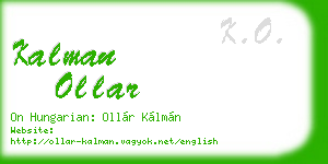 kalman ollar business card